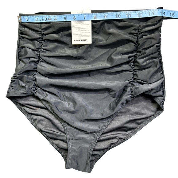 COCOSHIP plus size 3XL black retro vintage high waist swim bikini bottoms NWT - Picture 4 of 4